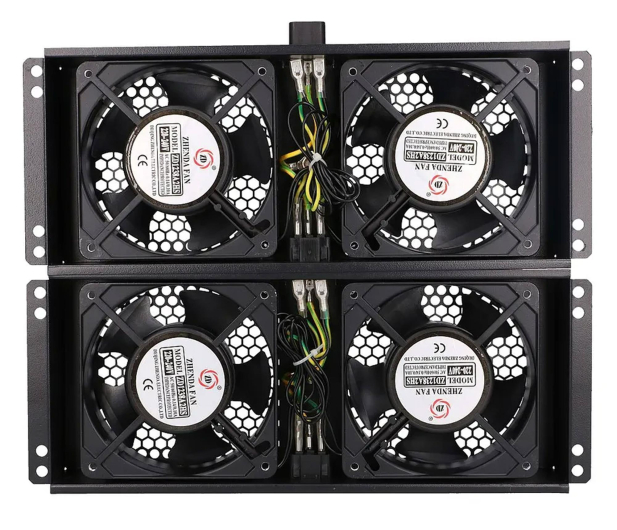 ExtraLink  Wentylator do szaf 19" 230V 350x320x50mm (czarna) - 1323265 - zdjęcie